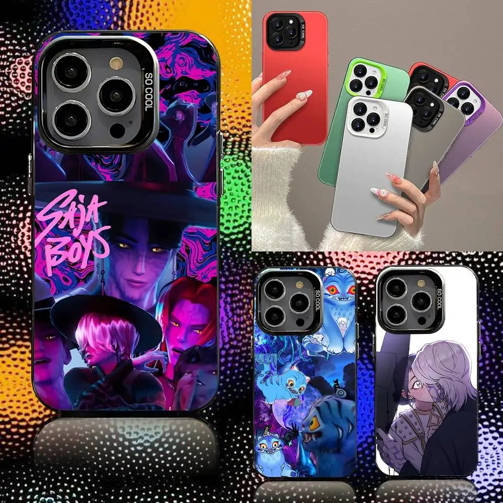 

Чехол для телефона KPop D-Demon H-Hunters для iPhone 16,15,14,13,12,11, Pro, XS, Max, Plus, Mini, SE Black Candy, матовый противоударный чехол