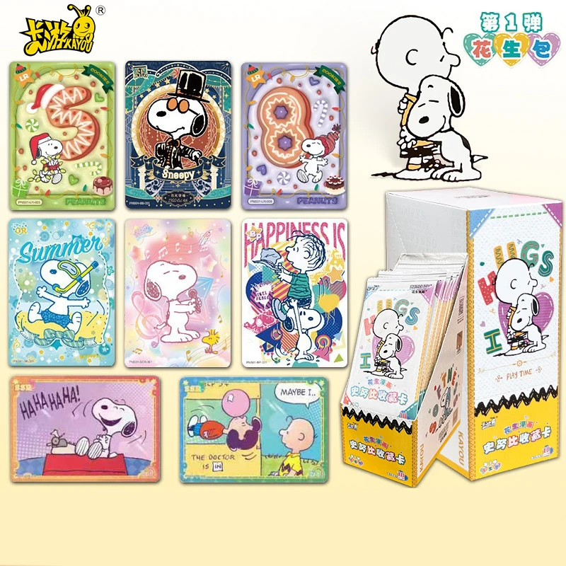 

Kayou Snoopy Peanuts Collection Cards First Wave Sealed Box 18 Packs 5 Cards Per Pack Anime Collectible Blind Box Trading Cards