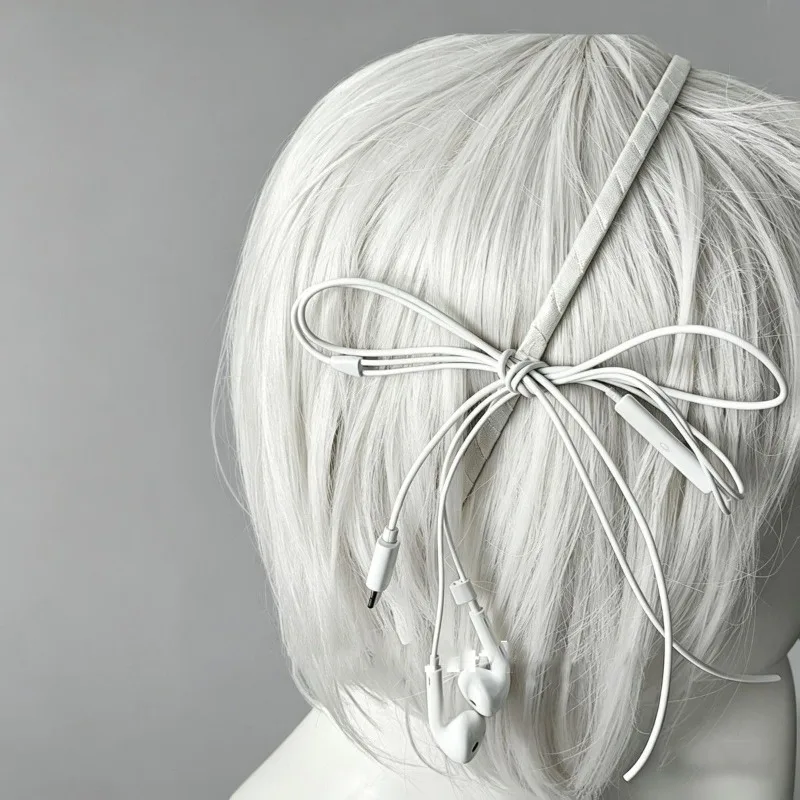 Y2K Earphone Cable Hair Clip Funny Harajuku Style Barrette Hairpins Prank Party Festival Headwear Hair Accessories Women Men