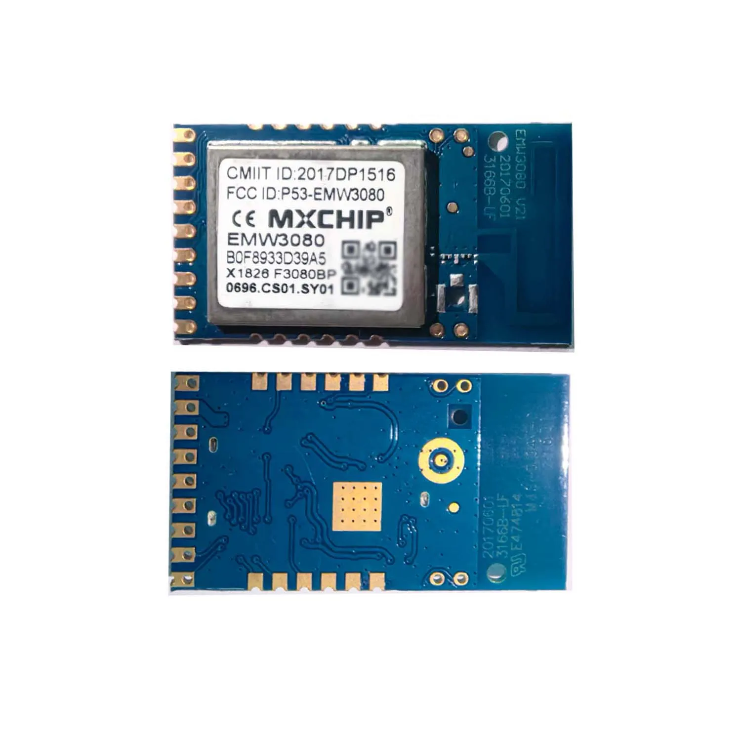 โมดูลสมาร์ทโฮม Qingke EMW3080 เสาอากาศในตัว อินเทอร์เน็ตออฟธิงส์ IoT โมดูลไร้สาย Wi-Fi แบบฝังตัว EMW30802-P