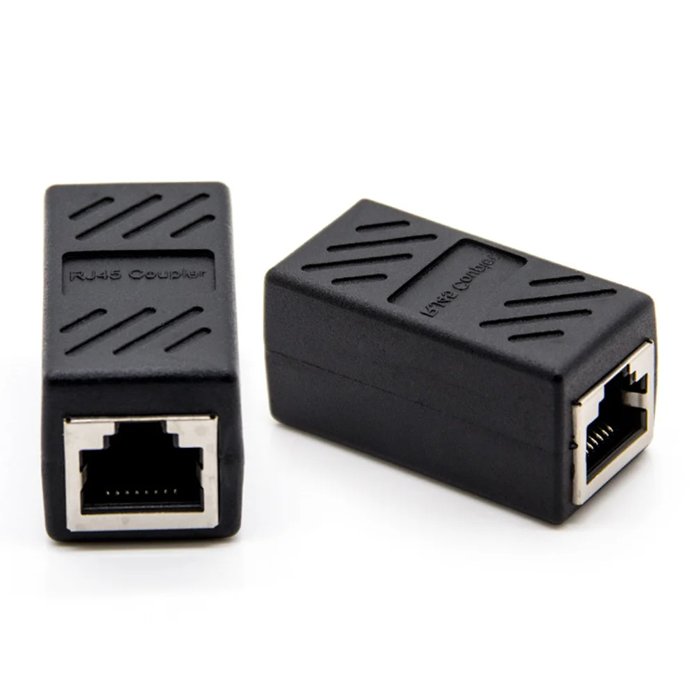 

2pcs Network LAN Connector Adapter Coupler Extender Ethernet Cable Extension Converter Coupler