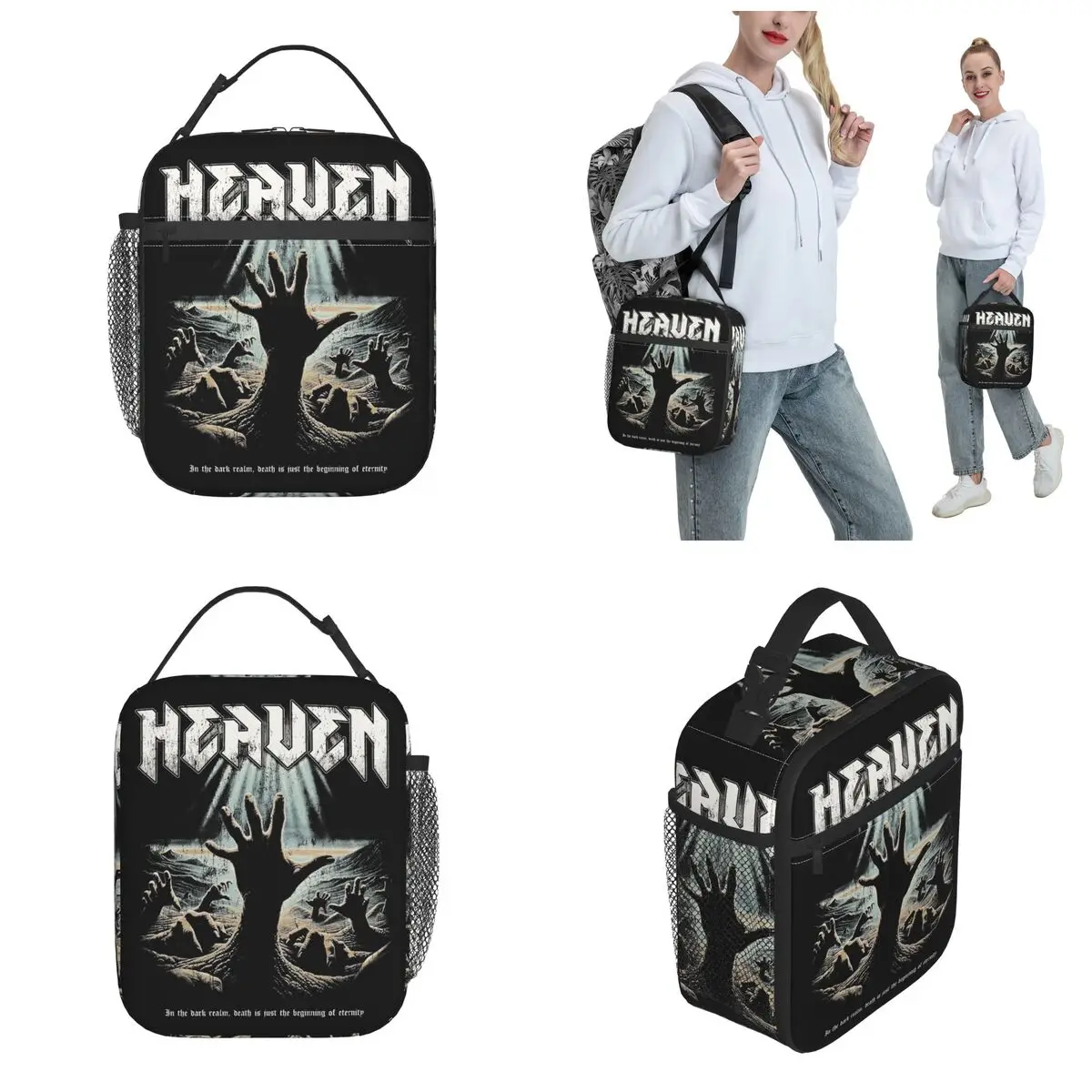 Heaven Hiphop Insulated Lunch Bag hip-hop Food Container Reusable Thermal Cooler Lunch Boxes For Work