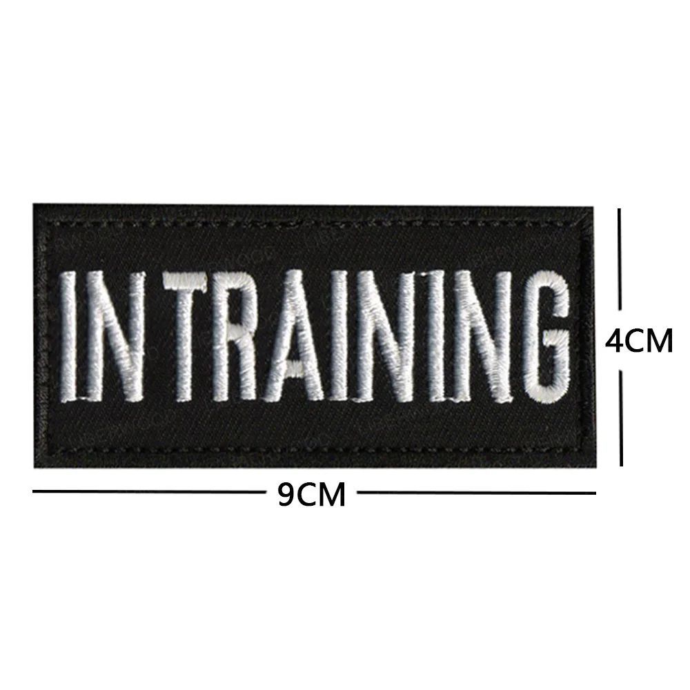 Service Therapy Dog In Training Emotional Support Embroidered Patch K9 K-9 Tactical Esa Badge Applique for Vest With Hook Loop