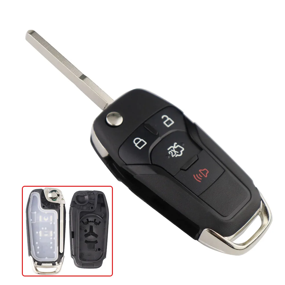 Remote Car Key Shell For Ford F150 F250 F350 Explorer Ranger KA Fiesta Mondeo Focus Kuga Escort Fusion Mk2 Galaxy S-Max Transit