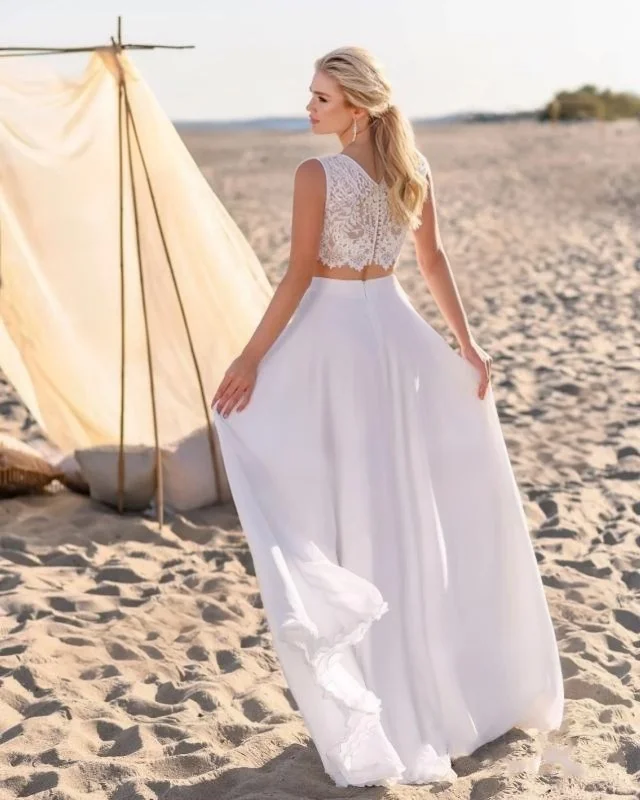 Chiffon Flowy Hochzeit Lange Röcke A-Linie Bodenlangen Formelle Party Röcke Strand Maxirock Maßgeschneidert