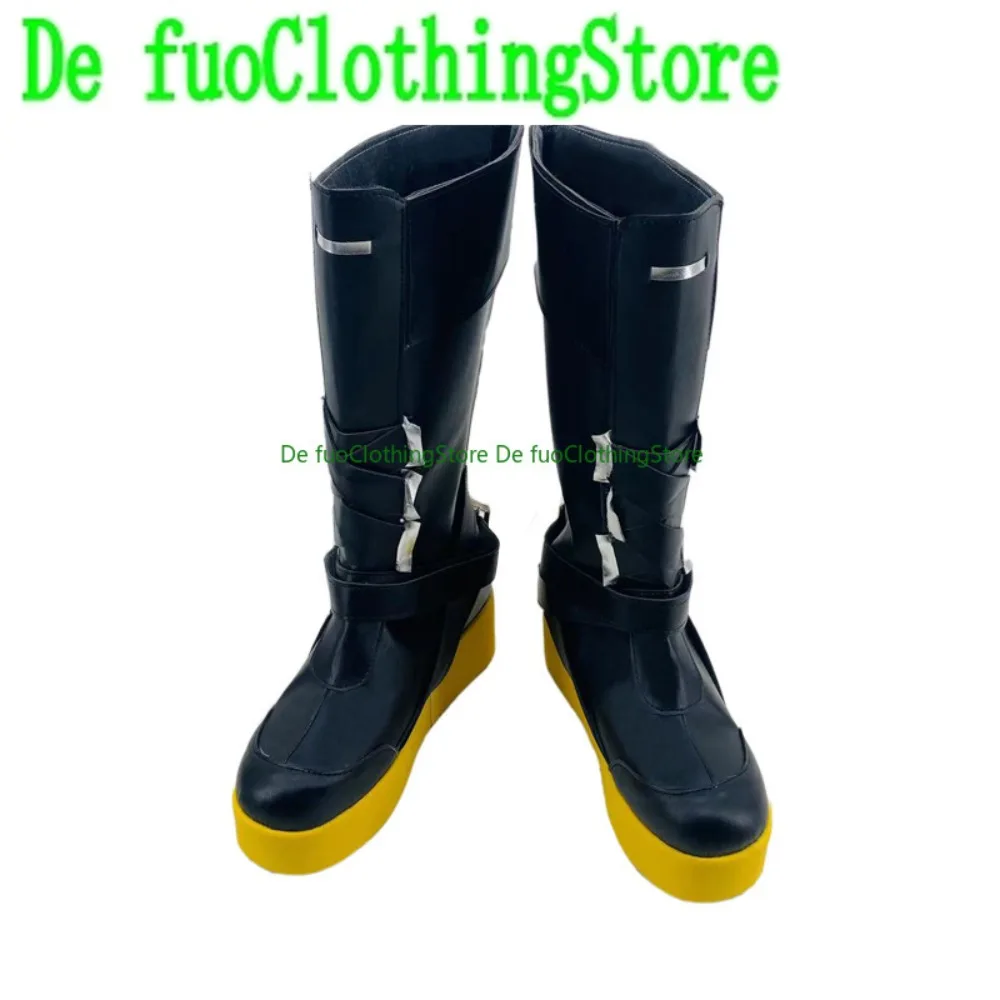 DefuoClothing ضابط العودة الأبدية الجلد تأثيري أحذية أنيمي لعبة لعب الأدوار الأحذية والأحذية حفلة الهالوين #3