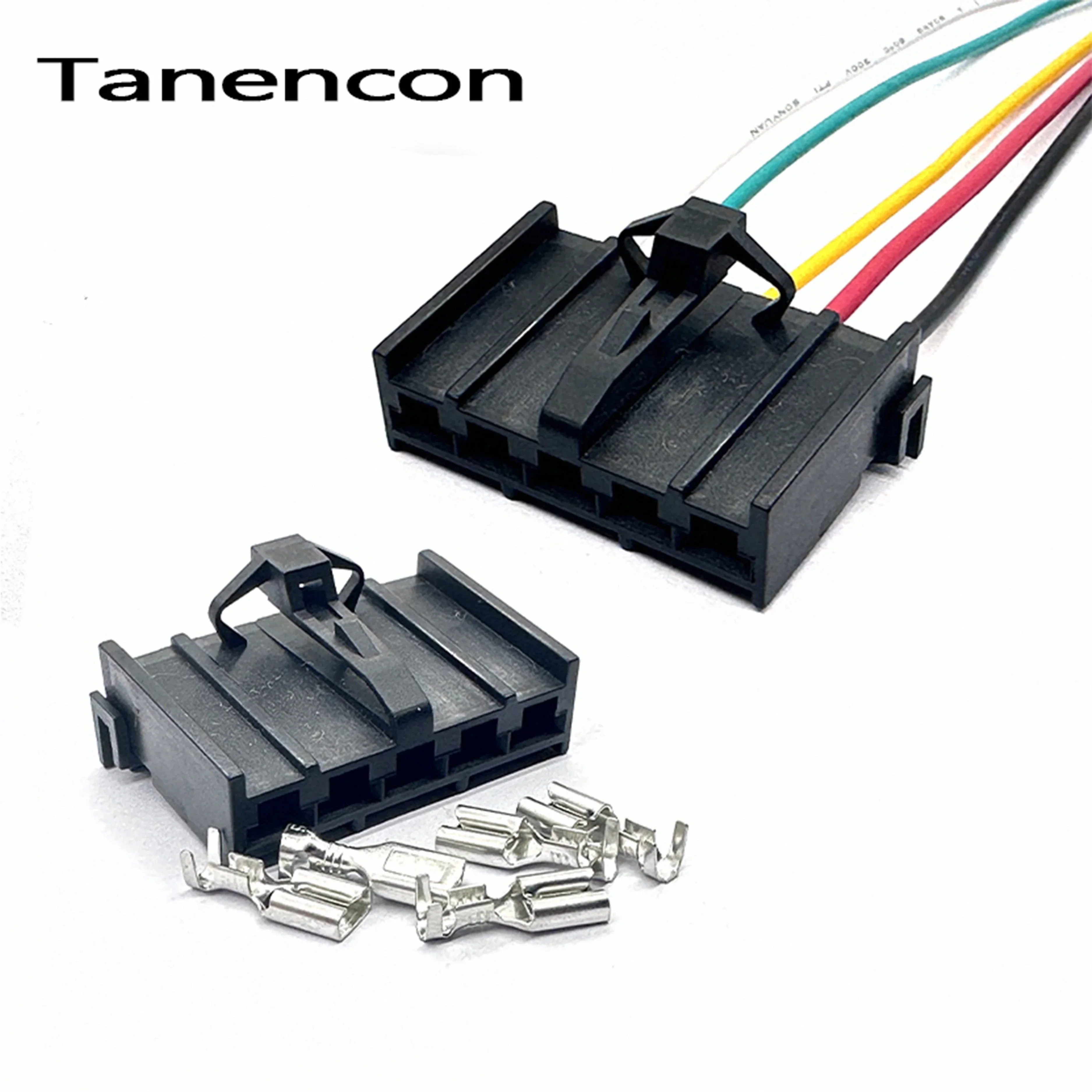 1 Set 5 Pin 4.8 mm Automotive Electric Harness Connector For Female Car Wire Auto Air Conditioning Control Panel Plug And Socket