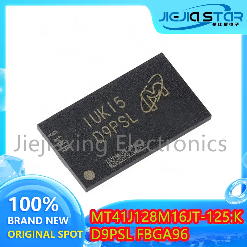 إلكترونيات شريحة الذاكرة، MT41J128M16JT-125:K نقش، D9SPL، FBGA-96، 2 جيجابايت، DDR3 SDRAM، شحن مجاني، 5 قطع