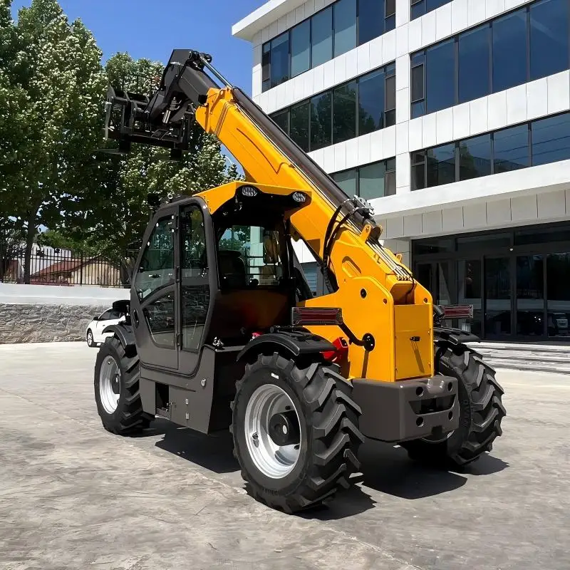 China Telescopic Handler Forklift 4T Mini Telehandler Diesel Telescopic Forklift 4WD Luxury Cab Heating Air Conditioner 3T 5T