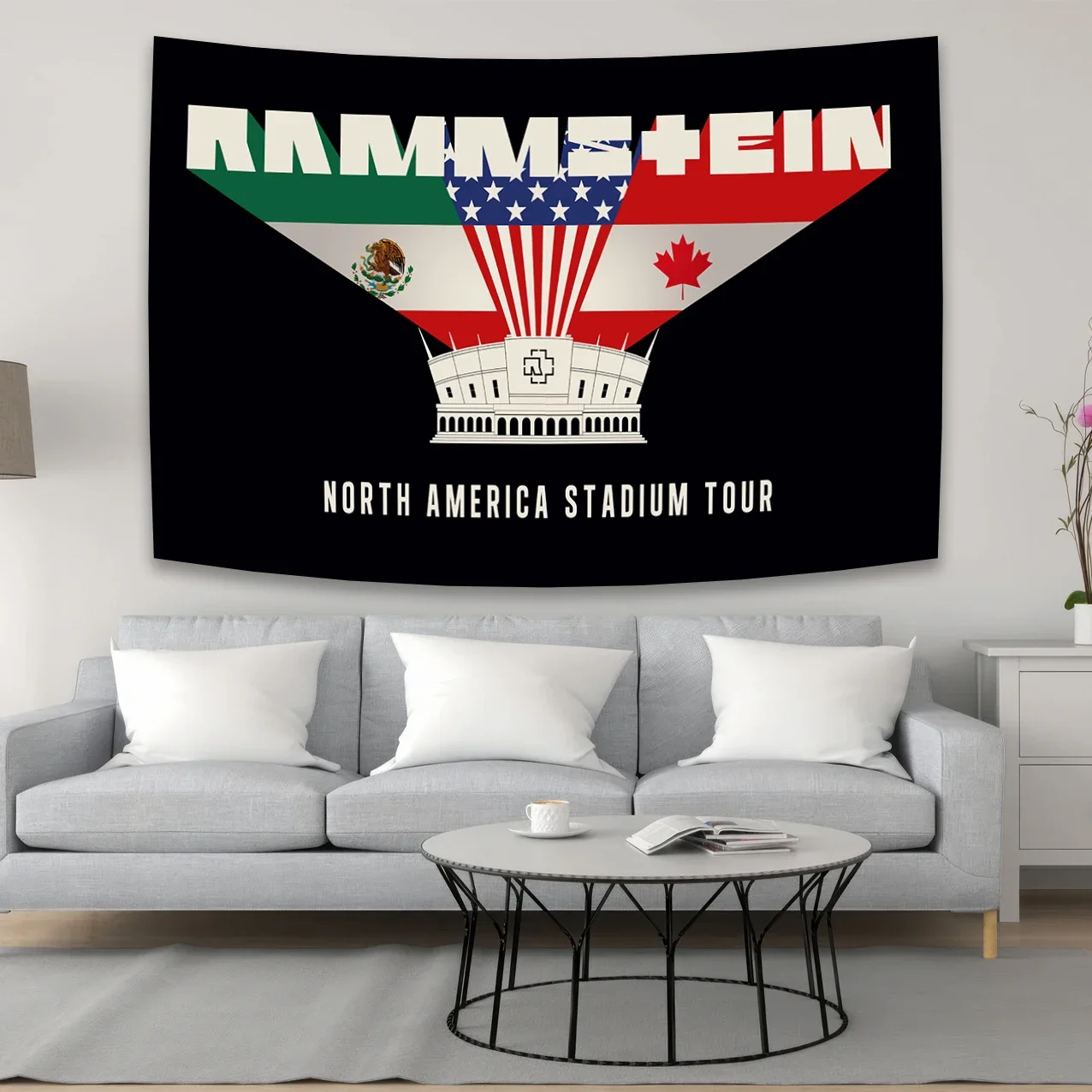 Rammstes Ger Heavy Rock Band Tapestry Banner Flag Bohemian Hippie Art Room Bar Decoration