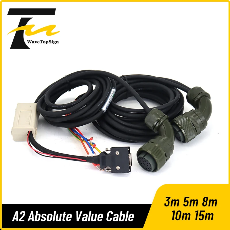 wavetopsign Asda-a2 A2 Absolute Value Cable High Power 3m 5m 8m 10m 15m Apply To 1kw~3kw