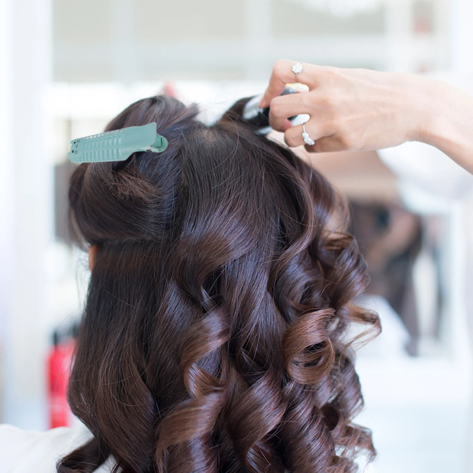 

6Pcs Durable Hair Curlers Easy to Use Styling Clips for Fast Curls Anytime Anywhere Plastic Hair Rollers Big Wave Clip