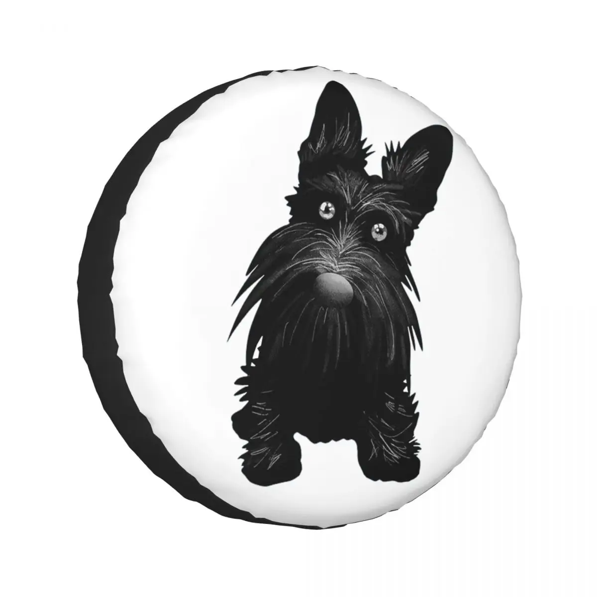 

Scotty Scotties Scottish Terrier Dog Spare Tire Cover for Jeep SUV RV 4WD Vehicle 4x4 Wheel Protector Covers 14" 15" 16" 17"