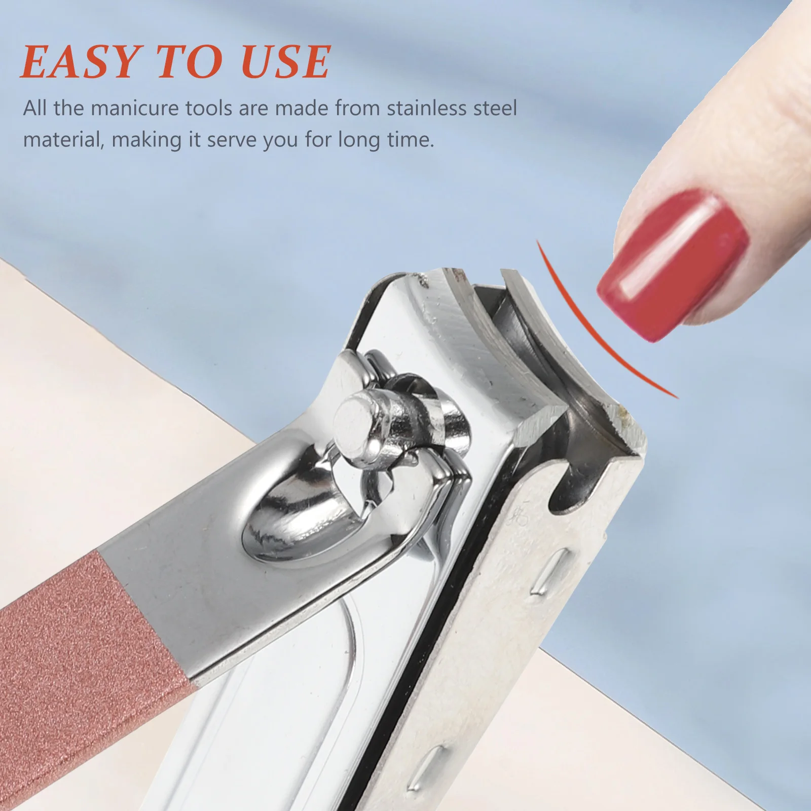 

1 set 1 Set Nail Clipper Set For Women Men Portable Pedicure Kit Manicure Tools Stainless Steel Travel Nail Care Grooming Kit