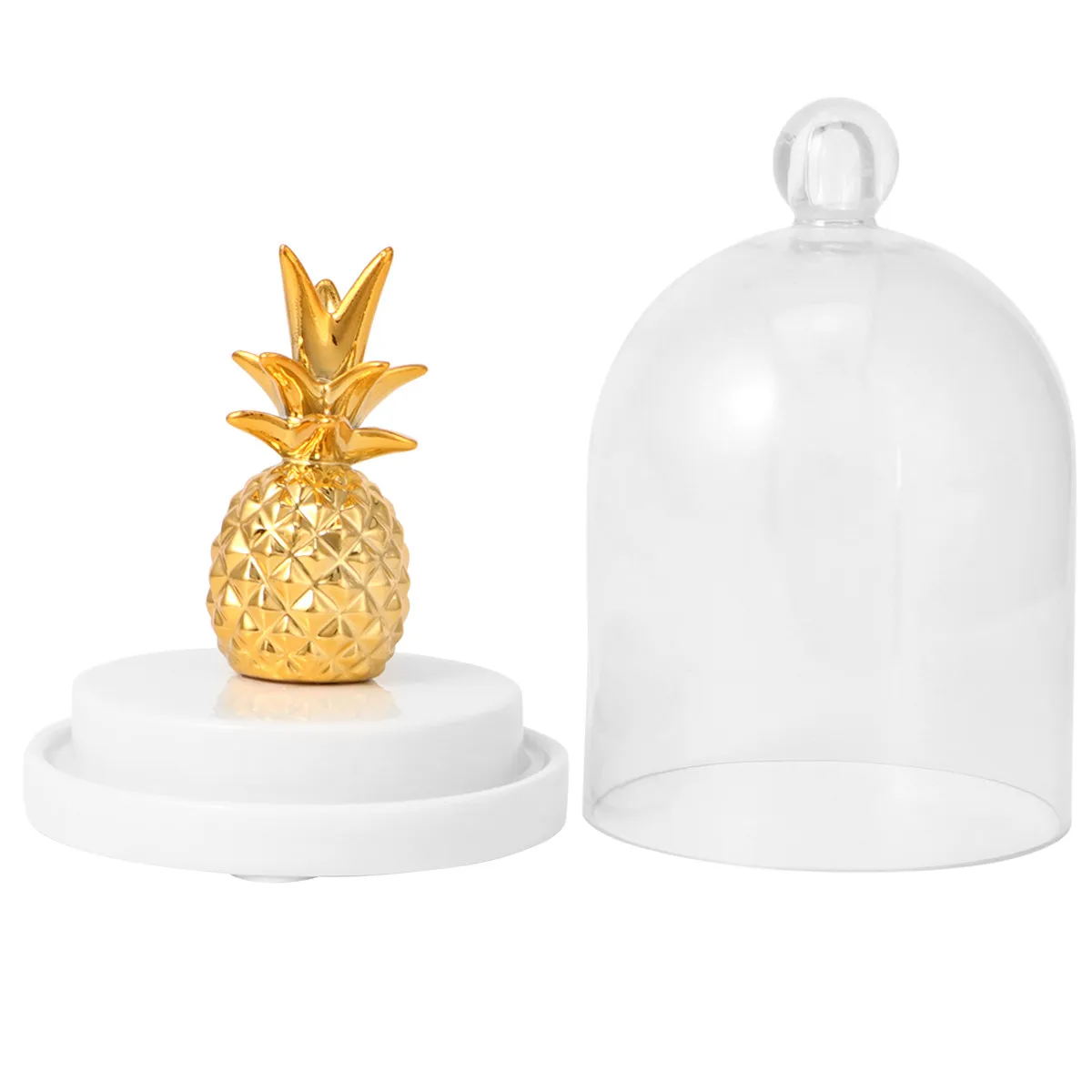 1Pcs Pineapple Inspired Ceramic Jewelry Display Stand Earring Holder Stand for Studs Hoops Rings Keep Pairs Together Neatly