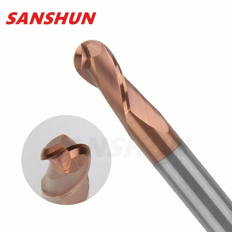 Milling Cutter Alloy Coating Tungsten Steel Tool Cnc Maching Hrc55 Ball Nose Endmills Top Milling Cutter Machine Endmill cutter