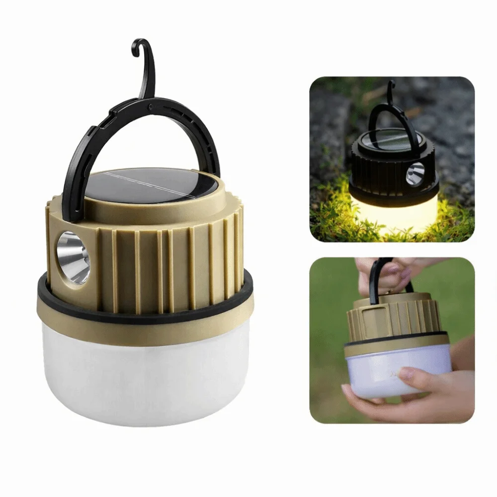 

LED Solar Camping Lights Waterproof Foldable Courtyard Lights Rechargeable Long Battery Life Outdoor Lighting