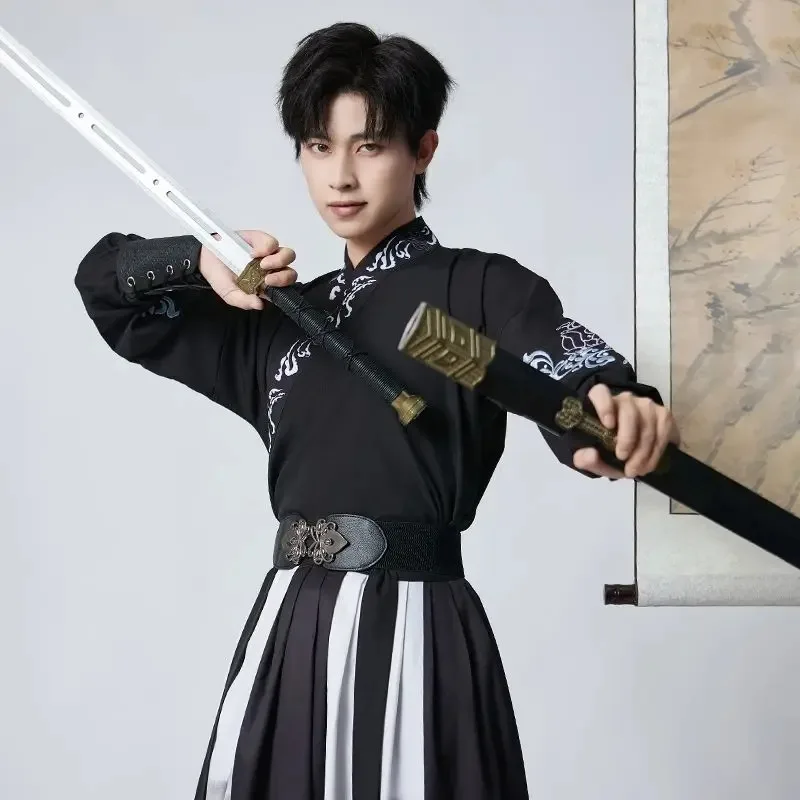 

Новый китайский стиль, традиционные костюмы династии Тан, народные танцевальные костюмы, ретро-мода, фехтовальщик, фьюжн, ханбок, косплей1; s'6, y; 9'b,5;