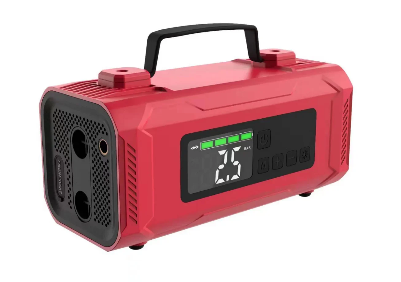 

l # New Design Peak 2500A Car Battery Jump Starter Portable Tire Inflator Air Compressor 12v Car Jump Starter