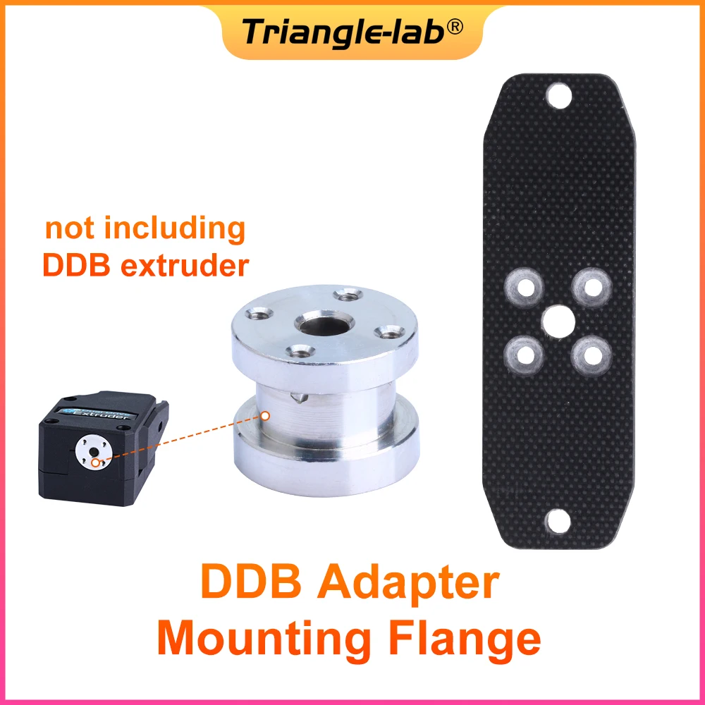 

C Trianglelab DDB Extruder Adapter and Mounting Flange for DDB Extruder DDE V2.0 Aluminium Alloy 3D Priter