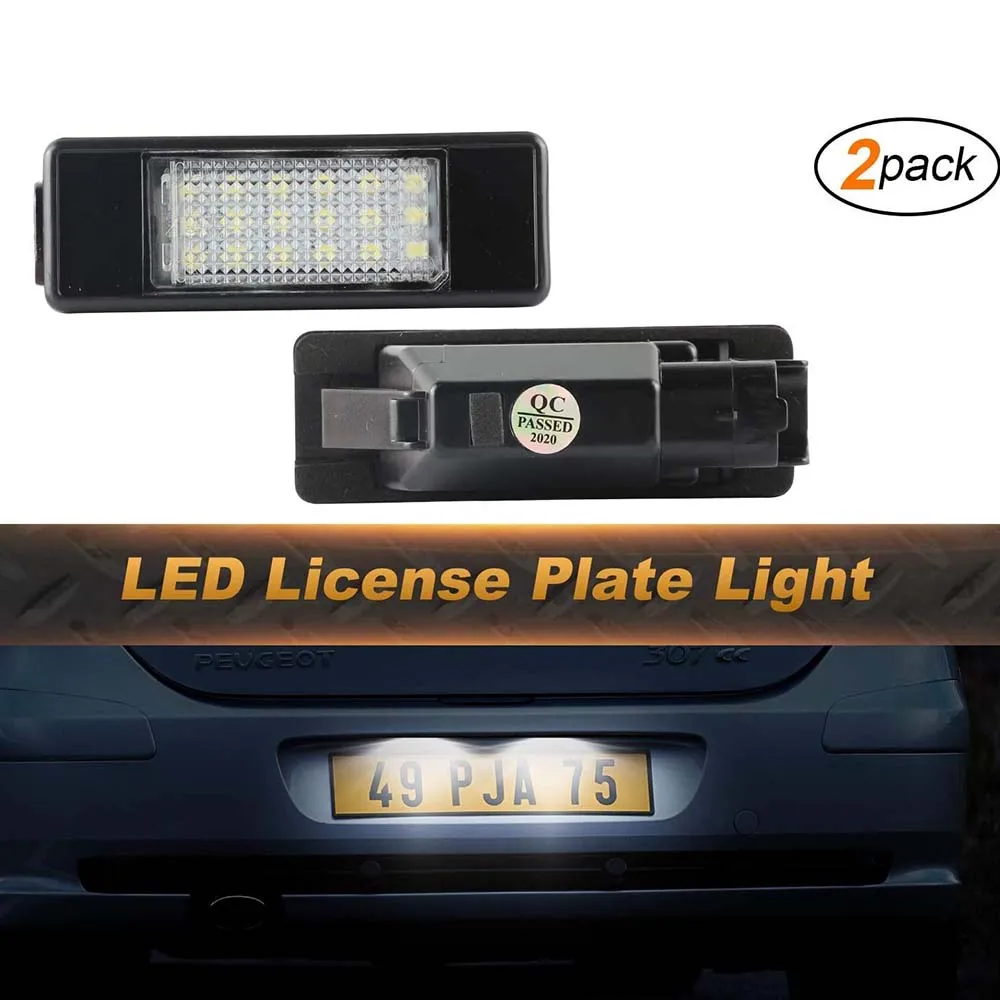 

Canbus error free license plate light For Citroen C2 C3 C5 C6 C8 For Peugeot 106 1007 207 307 406 407 607 License Number lamp