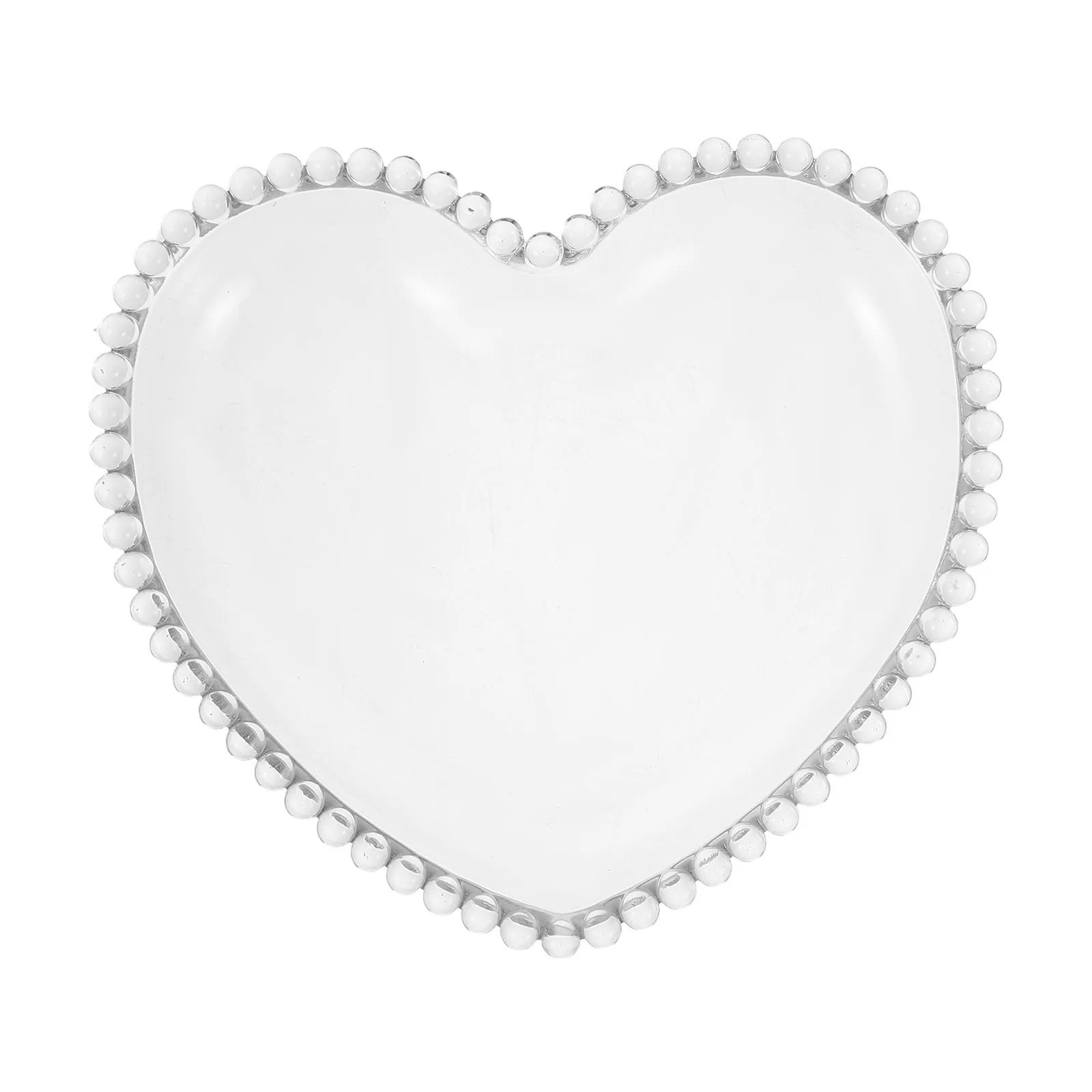صينية مجوهرات كلاسيكية من الزجاج المنقوش على شكل قلب، منظم زينة، صينية عرض مجوهرات رومانسية لغرفة نوم النساء #1