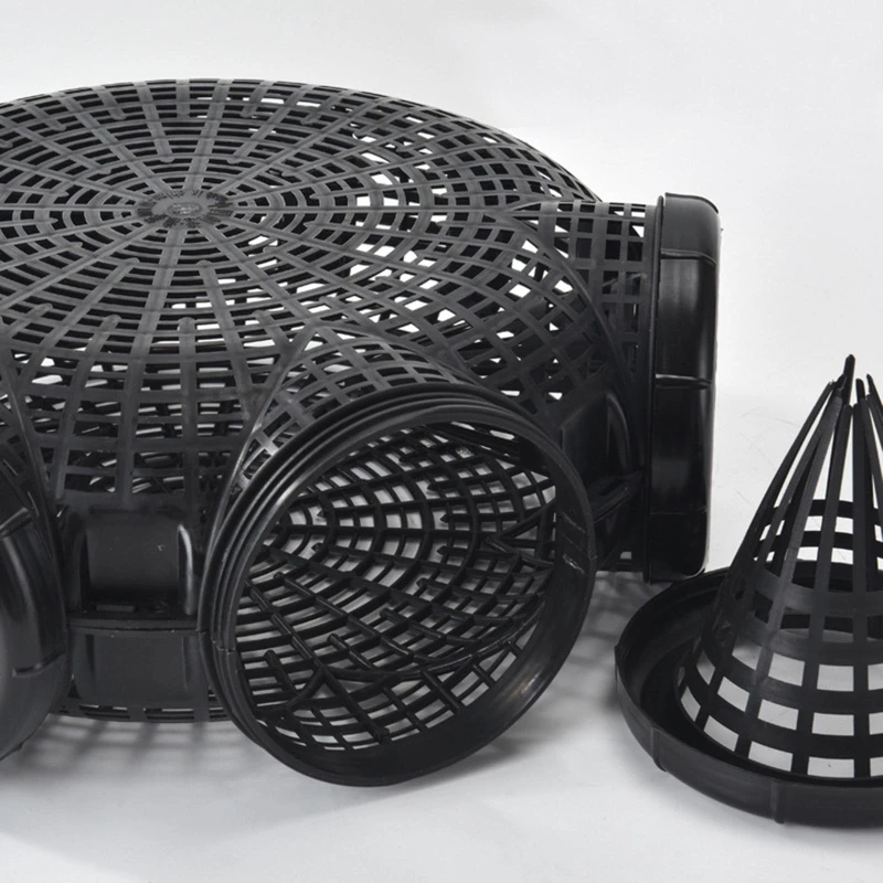 Cestino da pesca portatile raccoglitore di pesce portatile in plastica Monopterus Albus- Basket Multi-fori per respirare bianco/nero