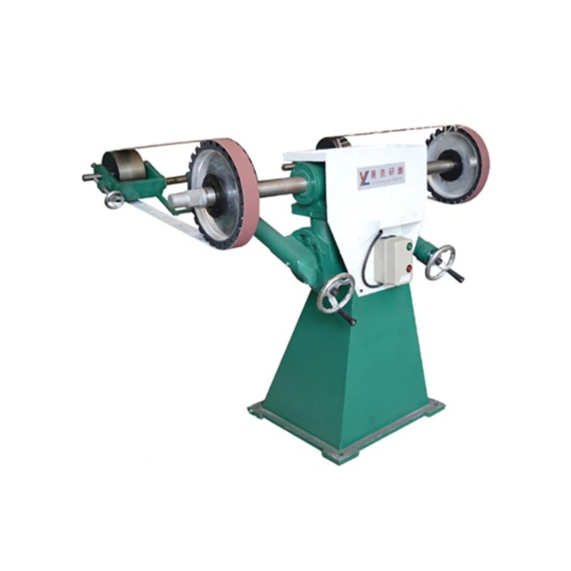 Double Heads 4KW Standing Arms Adjusting Abrasive Belt Grinder