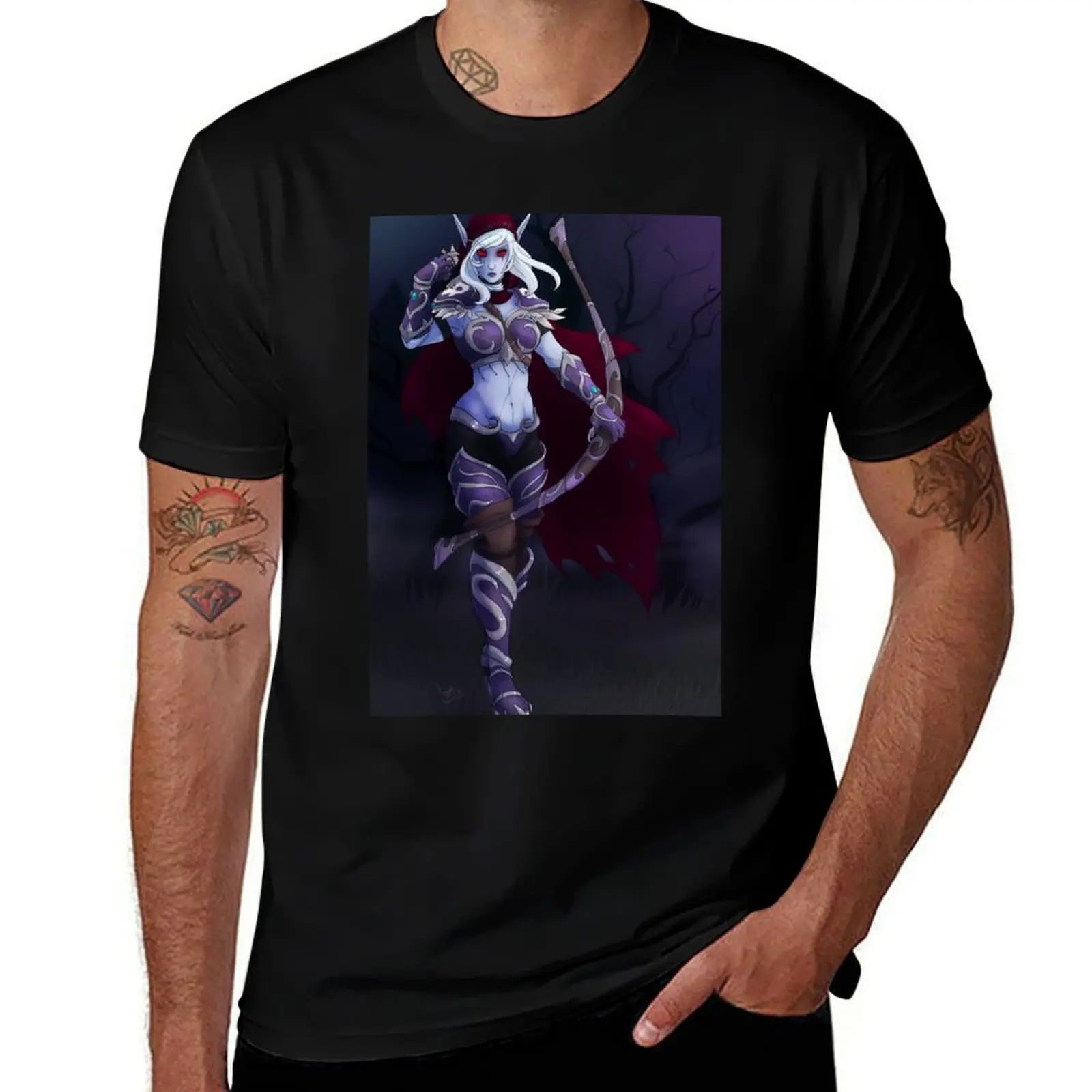 

The Banshee Queen - Sylvanas Windrunner T-Shirt g man t shirts for men man t shirt graphic t shirts for man pack cotton T-Shirt