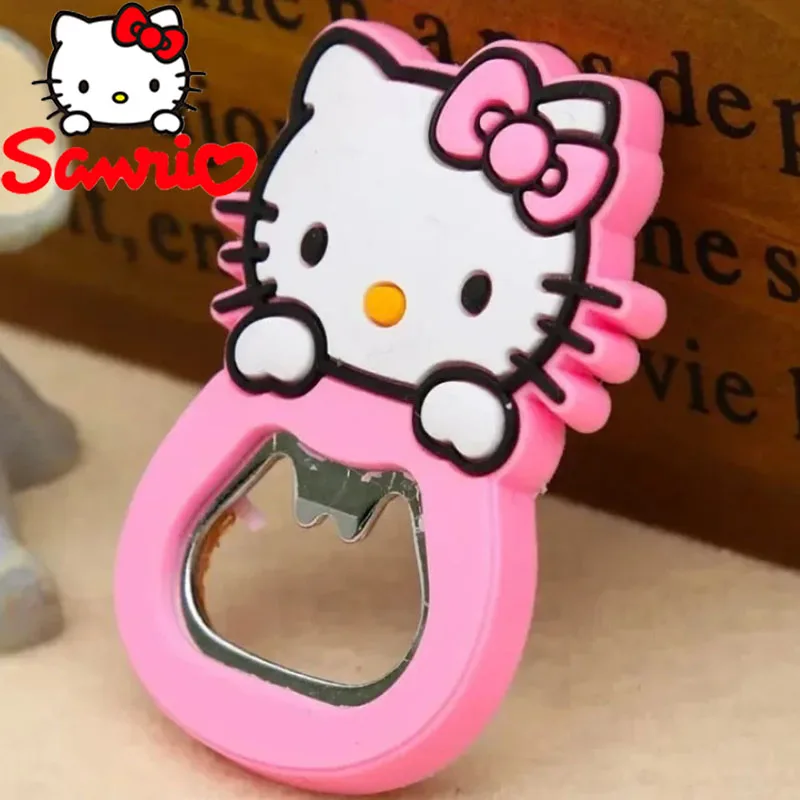 Hello Kitty Cute Silicone Wine Opener Sanrio Cinnamoroll Kawaii Cartoon Multifunctional Beer Bottle Opener for Hotels and Homes