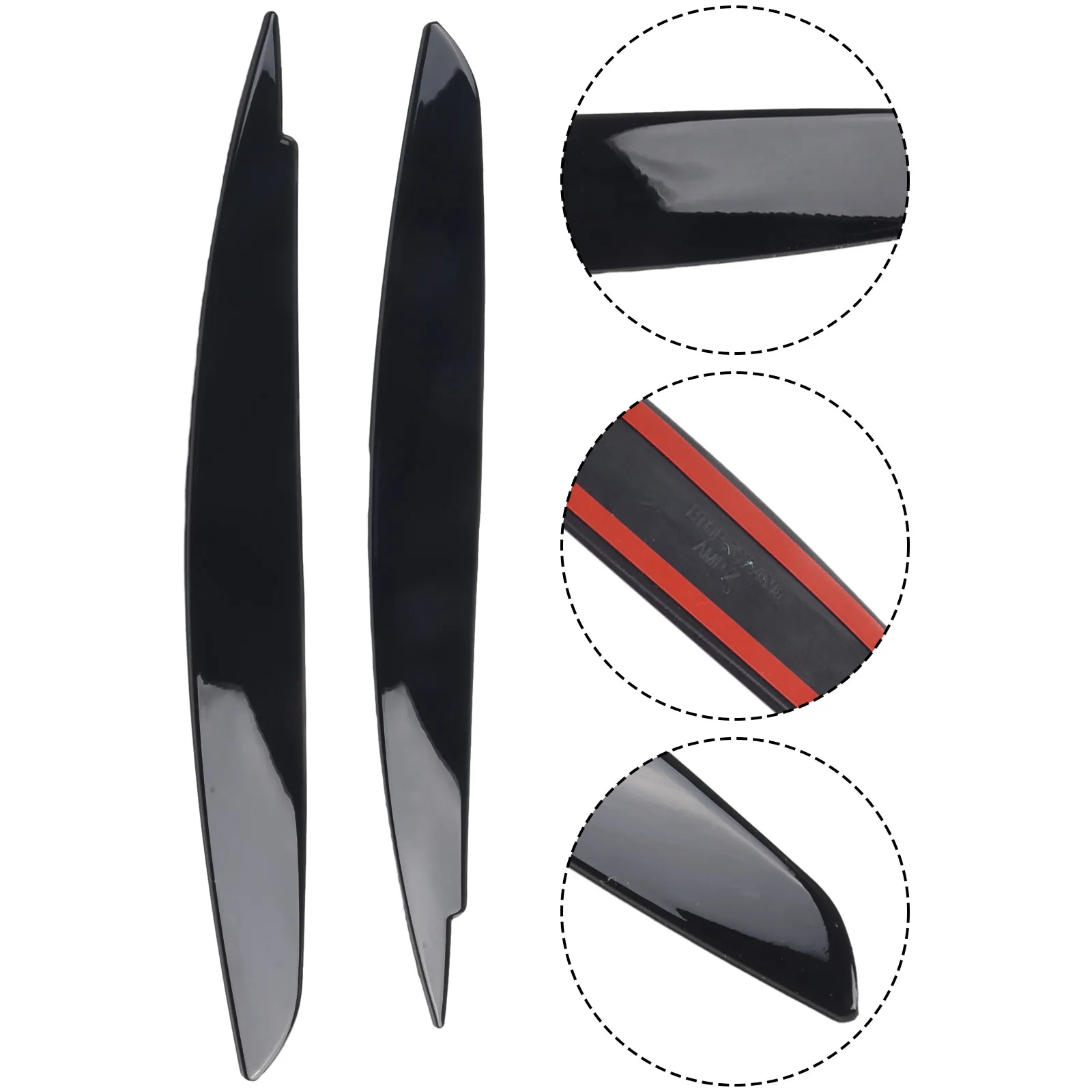 Headlight Eyebrow Car Sticker Exterior Piano Black Headlight Protection 2Pcs For BMW 1 Series E87 E88 E81 E82 2008-13