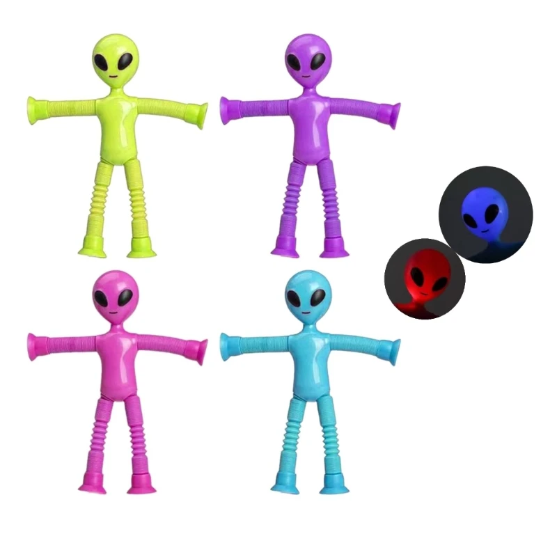 Telescopische zuignap Alien Toy Cartoon puzzel zuignap Interactief decompressiespeelgoed voor ouders en kinderen