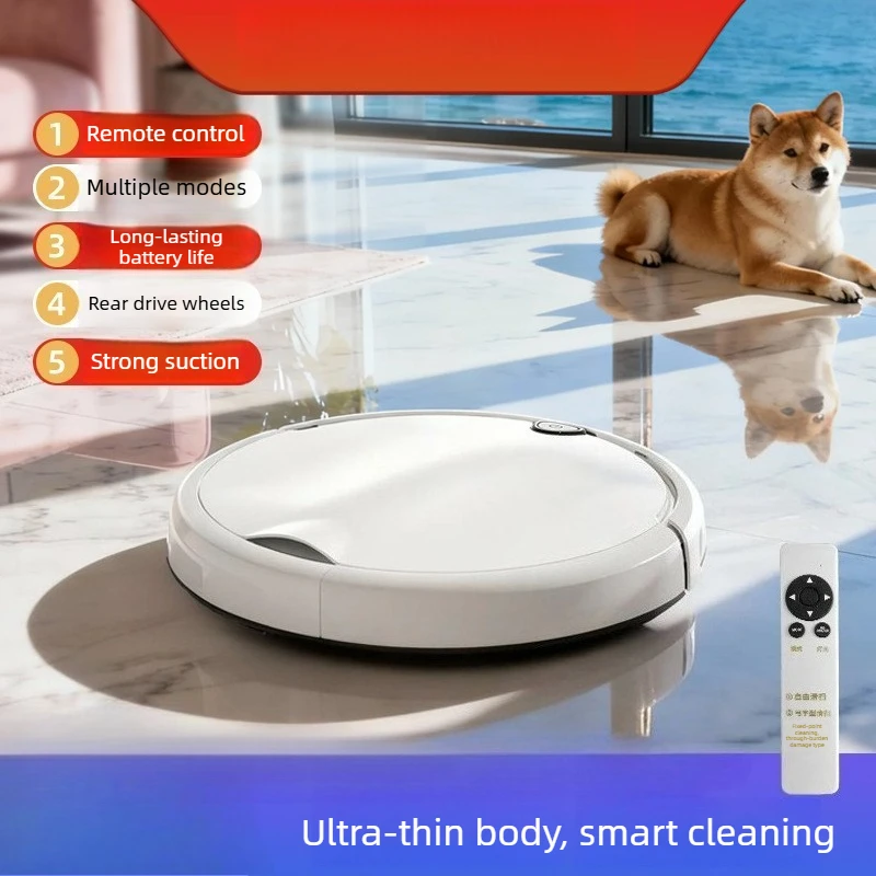 

Planned Path Smart Sweeping Robot with Remote Control Built-in Water Tank Wet Mopping 3-in-1 Automatic Vacuum Cleaner for Home
