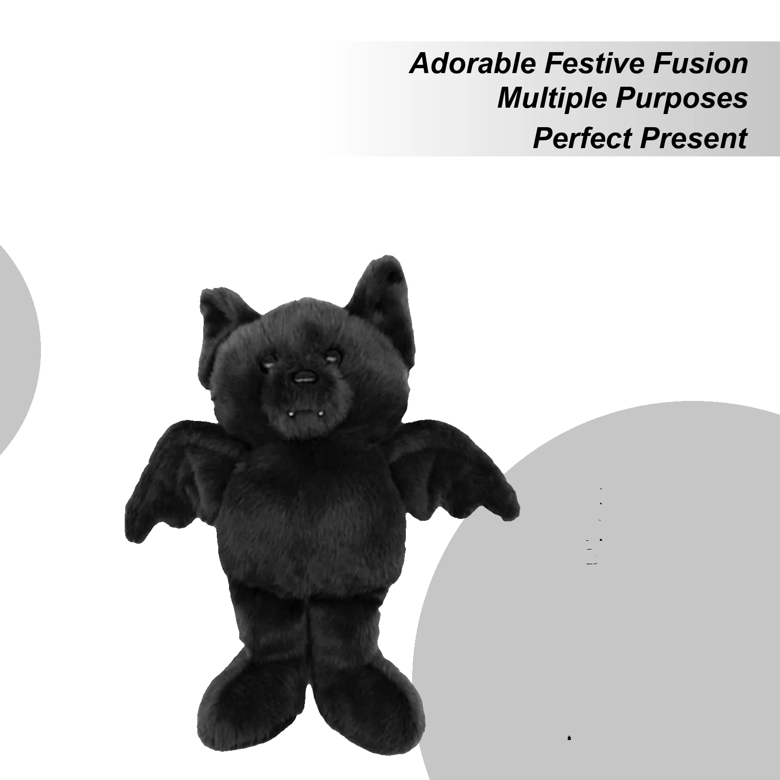 

Black Bat Rabbit Plush Doll Stuffed Animal Cuddly Toy Birthday Gift Holiday Gift for Halloween Christmas Devil Companion Toys