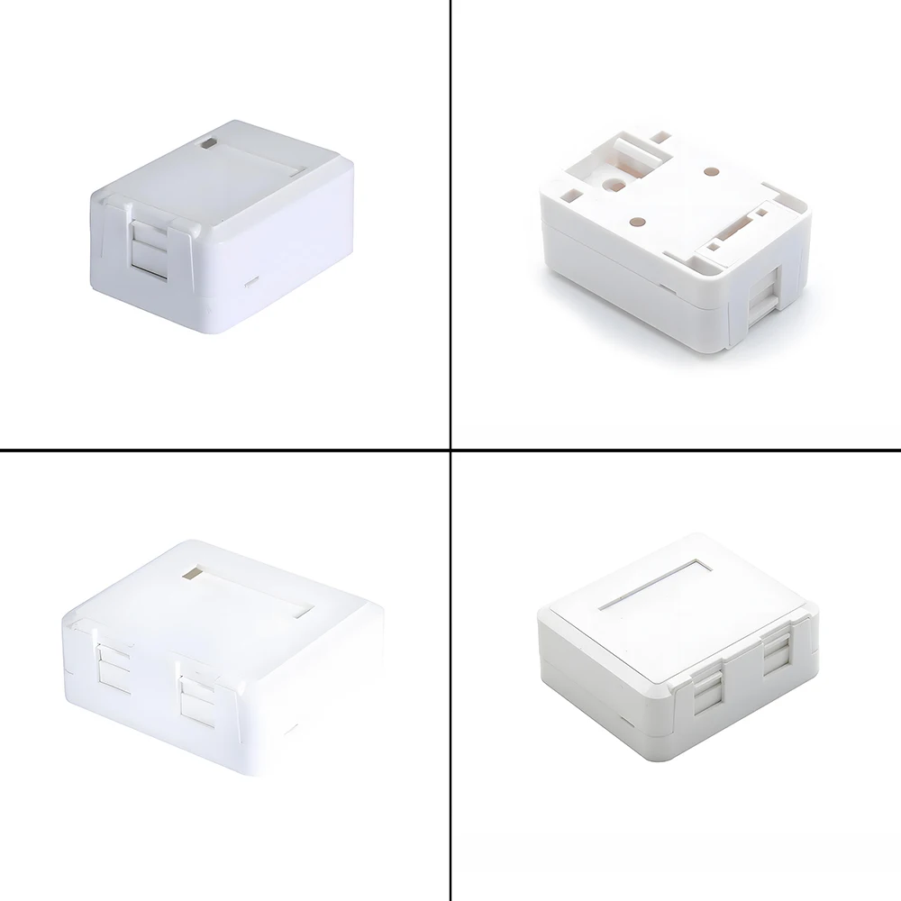 10 Pieces/lot Blank Network Surface Box Data Information Box for Cat 3/5e/6 Keystone Jack Inline Coupler Adapter Outlet