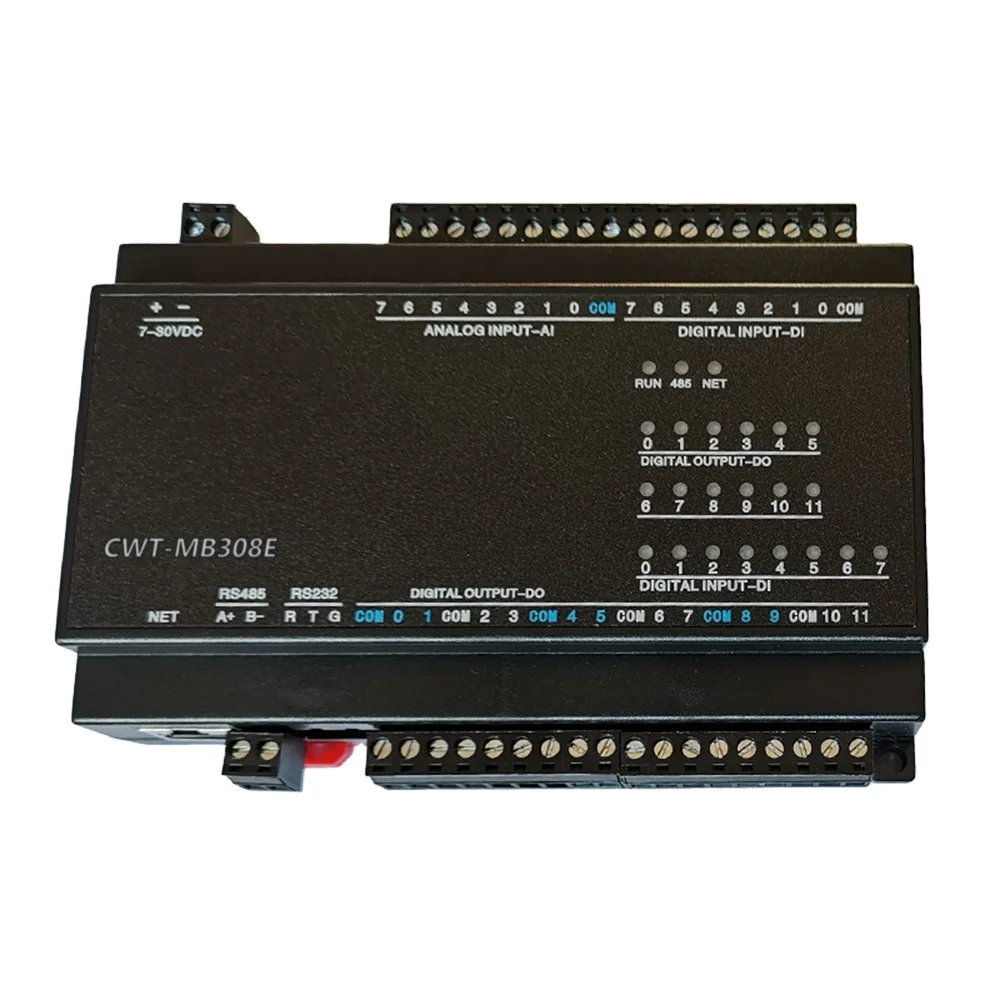 CWT-MB308E 8AI+8DI+12DO RS485 RS232 이더넷 모드버스 RTU TCP IO 수집 모듈