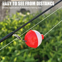 〔CC33〕8Pcs/Set Fishing Bobbers Mix Size 2-4.5cm Snap Hard ABS Fishing Floats Round Bobber Push Button Buoy Floats Fishing Tackle