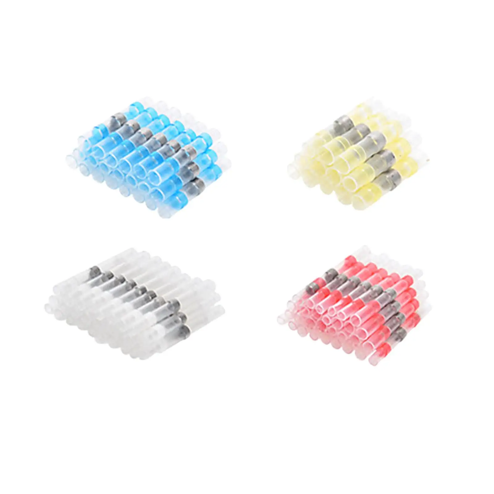 200 Pieces Solder Seal Wire Connectors Self Solder Electrical Waterproof Solder Sleeve Heat Shrink Butt Connectors