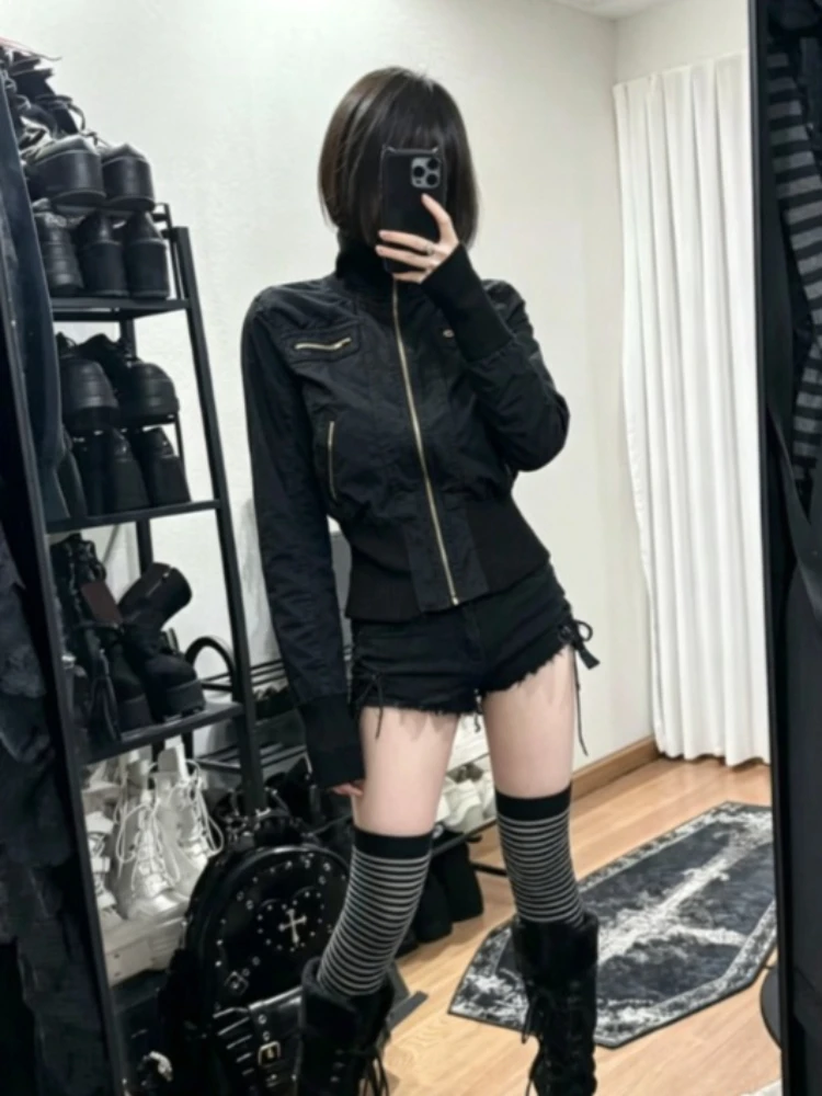 

2026 Fashion Y2K Vintage Jacket Women Elegant Retro French Lace Decor Casual Loose Office Outfit Summer Thin Mini Daily Street