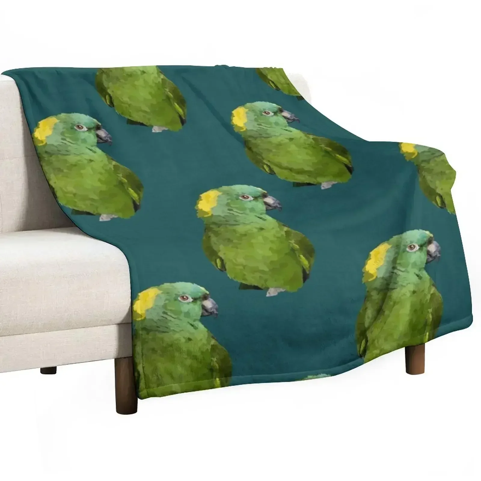 

Yellow-Naped Amazon Throw Blanket Personalized Gift Soft Blankets