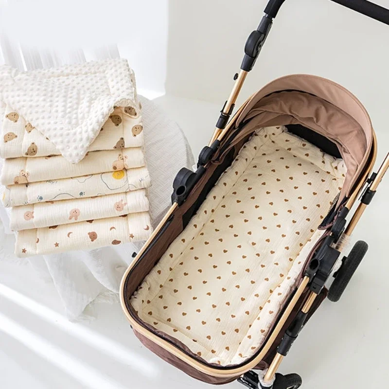 Breathable Baby Stroller Pad Cushion Thicked Chair Trolley Pad Protective Pushchair Liner Comfortable Mat for Toddlers