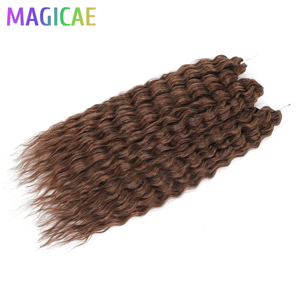 3Pcs 22Inches 300Grams Ariel Deep Water Twist Braids Crochet Protein Hair Orange Brown6# Blond 613 White Grey 58# Bundles