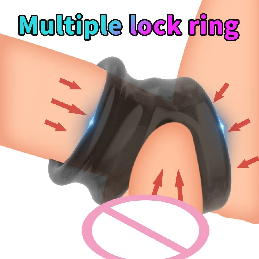 New Semen Lock Ring Upgrade Locking Ring for Men Penis Ring Delay Cock Ring Retarded Ejaculation Sex Toys Products for Gay Men