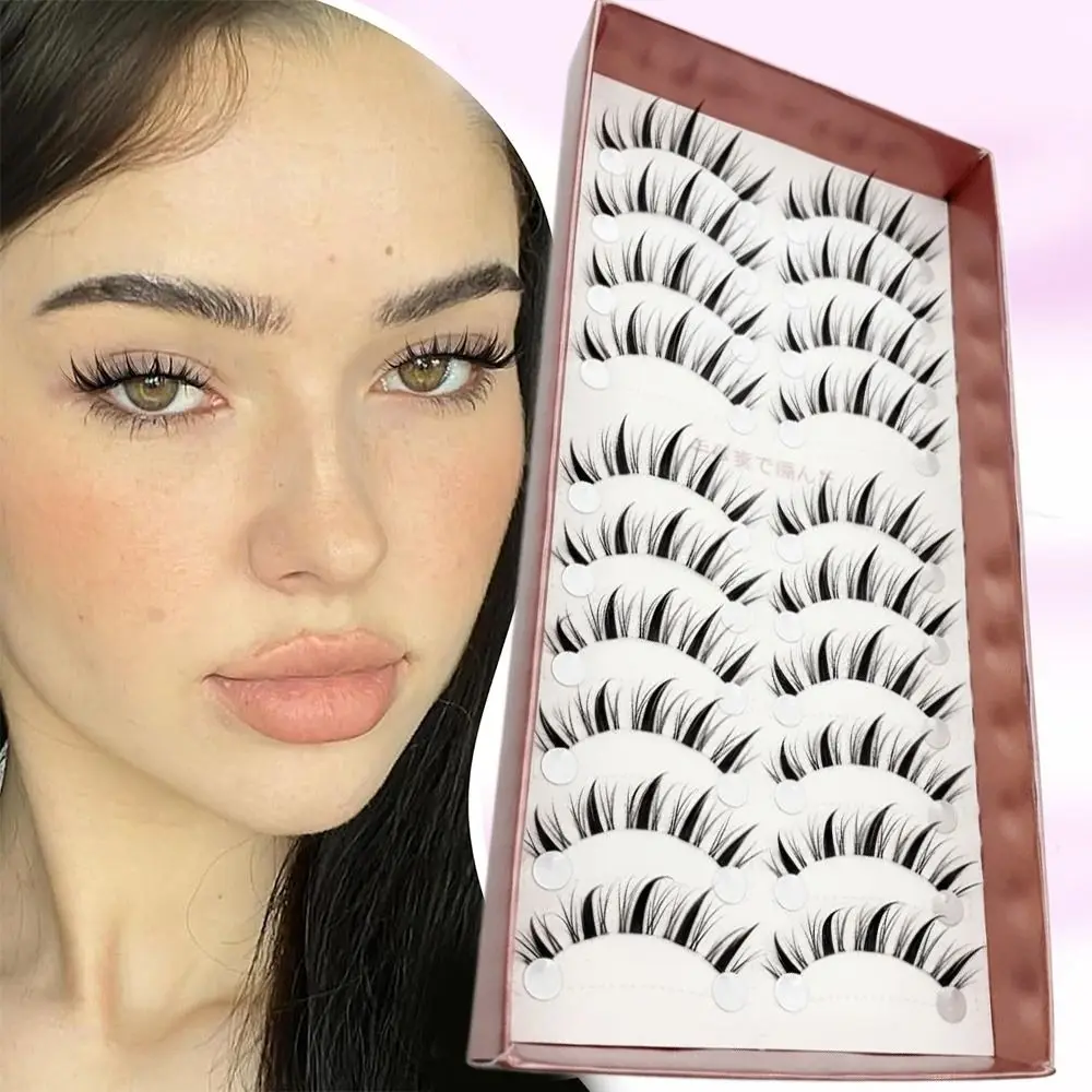 Women's Beauty Soft Manga Lashes Natural Long Anime Eyelashes Wispy Strip False Eyelashes Eye Makeup