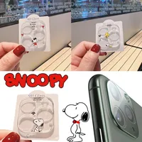 Snoopy Protective Glass Film Tempered Glass For iPhone 14 Plus 13 12 11 Pro Max Mini Back Cover Camera Lens Screen Protector