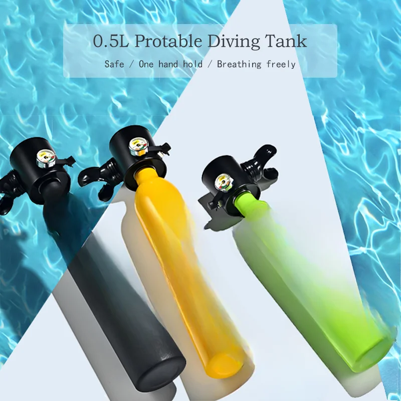 Trimix lung tank with snorkeling mask 0.5L underwater sports professional suit scuba tank diving equipment