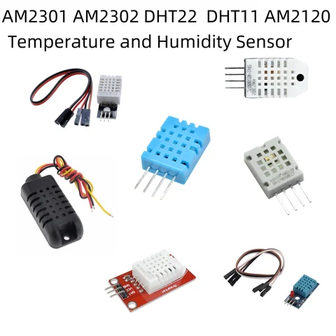 AM2301 AM2302 DHT22 DHT11  AM2120 Temperature Humidity Monitor Sensor Module 3V--5.5V for Electronic Practice DIY