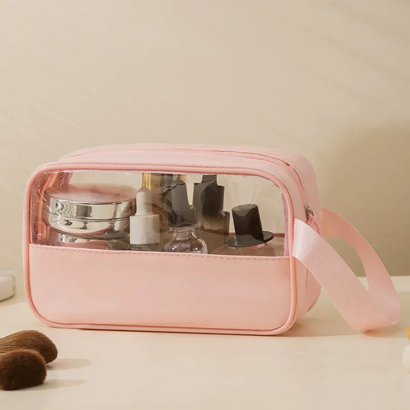 Kulturtasche für Damen und Herren, durchscheinender, wasserdichter Kosmetik-Reise-Organizer für Accessoires und Toilettenartikel – Detail 9