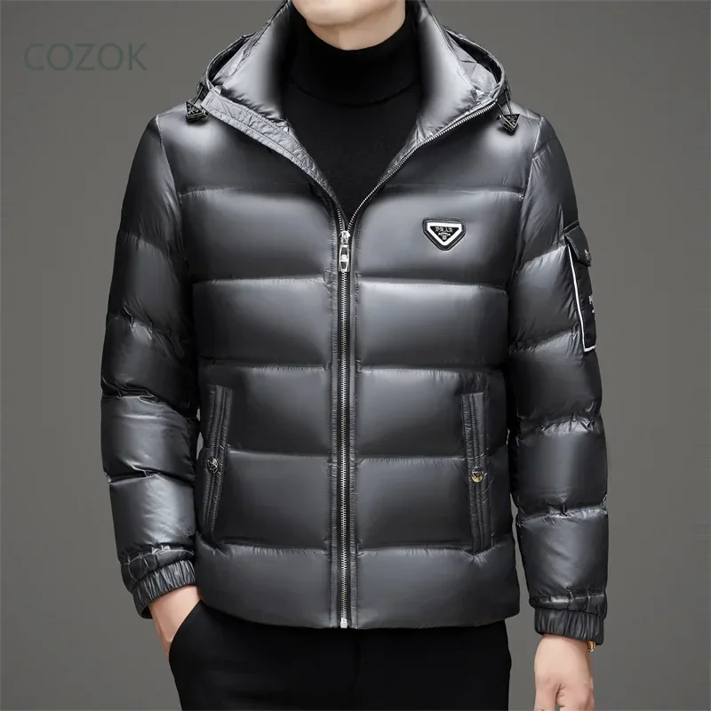 COZOK Short Down Jacket Duck Down Padding Designer Clothes Men Lightweight Padded Jackets Warm Man Winter Coat Padded Jacket