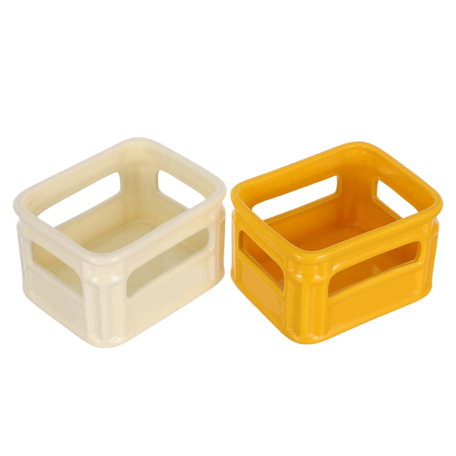 2Pcs Unique Creative Ceramic Snack Serving Platters Modern Minimalist Fruit Tray Appetizer Plate Party Coffee Shop Home